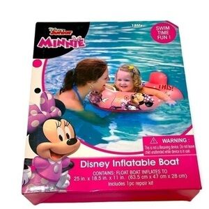 Disney Junior mini inflatable boat plus one piece repair kit swim fun